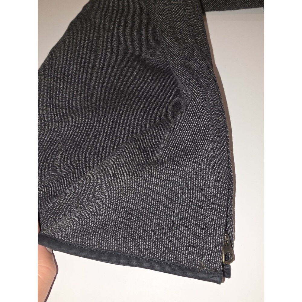 Polo Ralph Lauren Charcoal Grey Heather Textured Pants Mens 36x32 Ankle Zipper - Picture 2 of 11